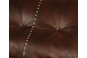 FUTONX Full Size Chestnut Futon Cover Only Bonded Leather Premium Collection Fits 6-8 inch Futons Mattress (Cappuccino)