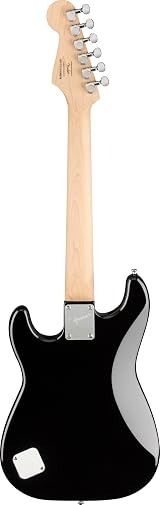 Fender Squier Electric Mini Stratocaster Black Laurel Fingerboard Guitar view 2