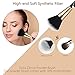 Beauty Kate Marble Makeup Brushes (Black), 10 PCS Makeup Brush Set Premium Face Eyeshadow Eyebrow Blush Contour Foundation Fluffy Crease Cosmetic Brush Set for Powder Liquid Cream