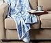 DII J&M Home Fashions Holiday Printed Fleece Throw Blanket Reversible Fuzz Soft Warm Breathable Fluffy for Bed