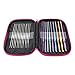 LIHAO 75 Piece Crochet Hooks Yarn Knitting Needles Stitch Markers Gauge Ruler Scissors Gift Set