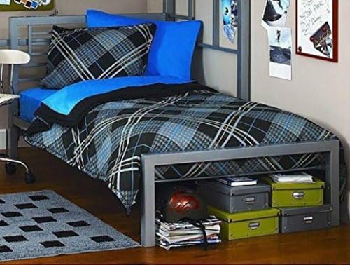 Full or Twin Bed Black or Silver Metal Frame Kids Bedroom Dorm Under Loft Beds (Silver, Twin)