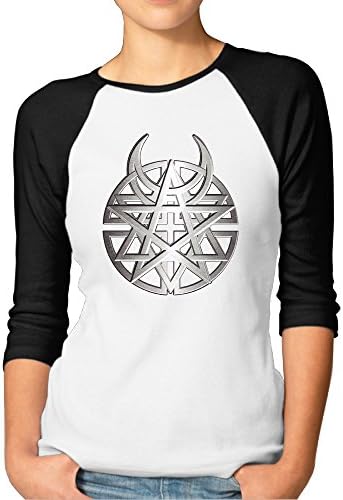 Disturbed Believe Women 3/4 Sleeve Raglan Tops Shirt Black