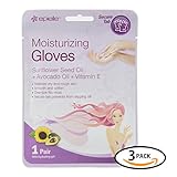 Hand Hydrating Gel Moisture Moisturizing Gloves with Shea Butter & Jojoba & Vitamin E for Women,Girls,Men (Pack of 3)