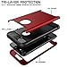 NabeCase Shockproof Case for iPhone 7 Sturdy and Durable and Slim Fit Case for iPhone 7, Red Black