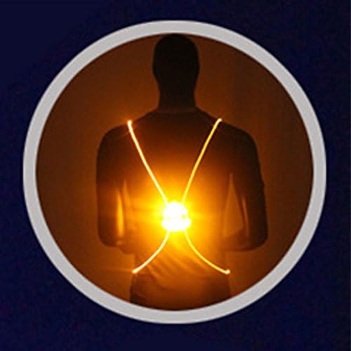 Bolange LED Running Cycling Reflective vest Fiber Light Safety Vests Jacket Highly reflective Night Sports clothing Yellow