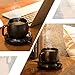 Sumind Mug Warmer Coffee Cup Warmer Beverage Warmer for Office Desk and Home Use, Tea, Water, Cocoa or Milk Cup with Food Grade Silicone Lids (Black)
