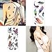 COKOHAPPY Temporary Tattoos for Women Teens Girls - 8 Sheets Fake Tattoos Flower Sticker for Arm Shoulders Waist Chest & Back - Night Show Girls Flash Tattoos Waterproof Large Transfers