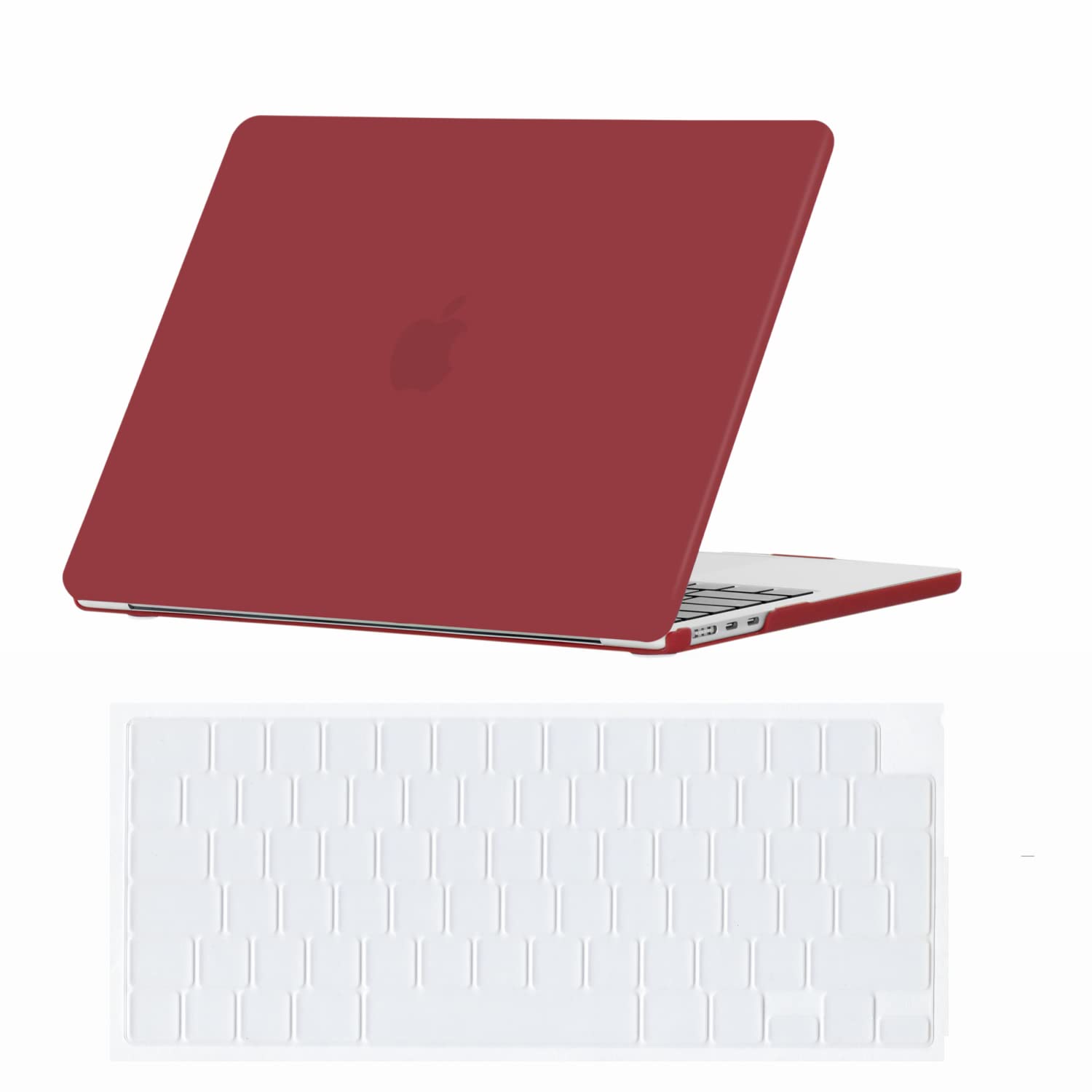 Se7enline Compatible with 2022-2025 MacBook Air M4 case 13 inch Hard Laptop Cover for Mac Air 13.6-inch Model A2681/A3113/A3240 M2/M3/M4 &Keyboard Protective Cover,Wine Red