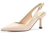 Rilista Womens Slingback Pumps Closed Pointed Toe