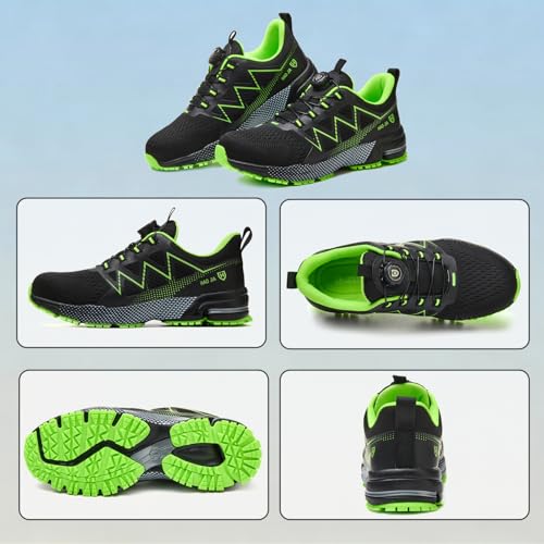 Safety Shoes for Men Women Lightweight Breathable Sneakers Work with Steel Toe Non-Slip Comfortable Safety Footwear