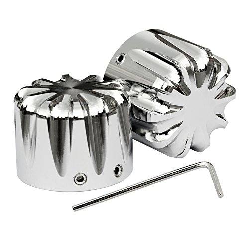 Pair of Front Axle Nut Kit Cover Deep Cut For Harley Davidson Touring Ultra Classic Sportster Accessories