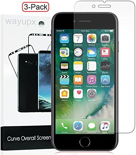 Wayupx iPhone 7 Plus Screen Protector, [Scratch-resistant][9H Hardness][Bubble-Free] Tempered Glass Screen Protector iPhone 7 Plus - [3 Pack]