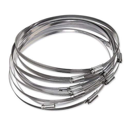 Eclipse Professional Tools ECW1-14 W1 Bag of 10 290-330mm (11 ⅞ - 13) Mild Steel Worm Gear Hose Clamps
