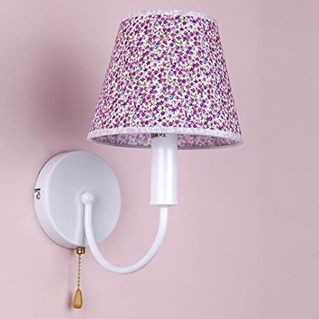 Yposion Purple Saika Children Wall Lights Girls Bedroom