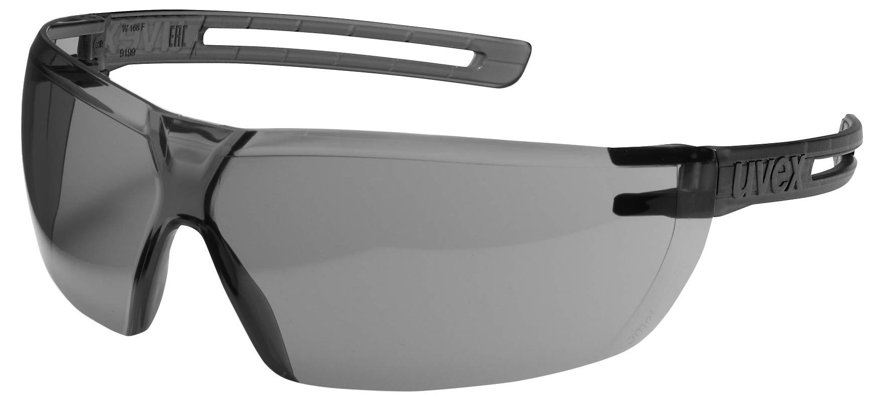 Uvex X-Fit Protective Glasses | Grey PC Eyepiece | NF EN 166 172 Certified | Anti-Fog Lenses | Scratch Resistant | Chemicals | UV400 Protection | Lightweight | 23 Grams