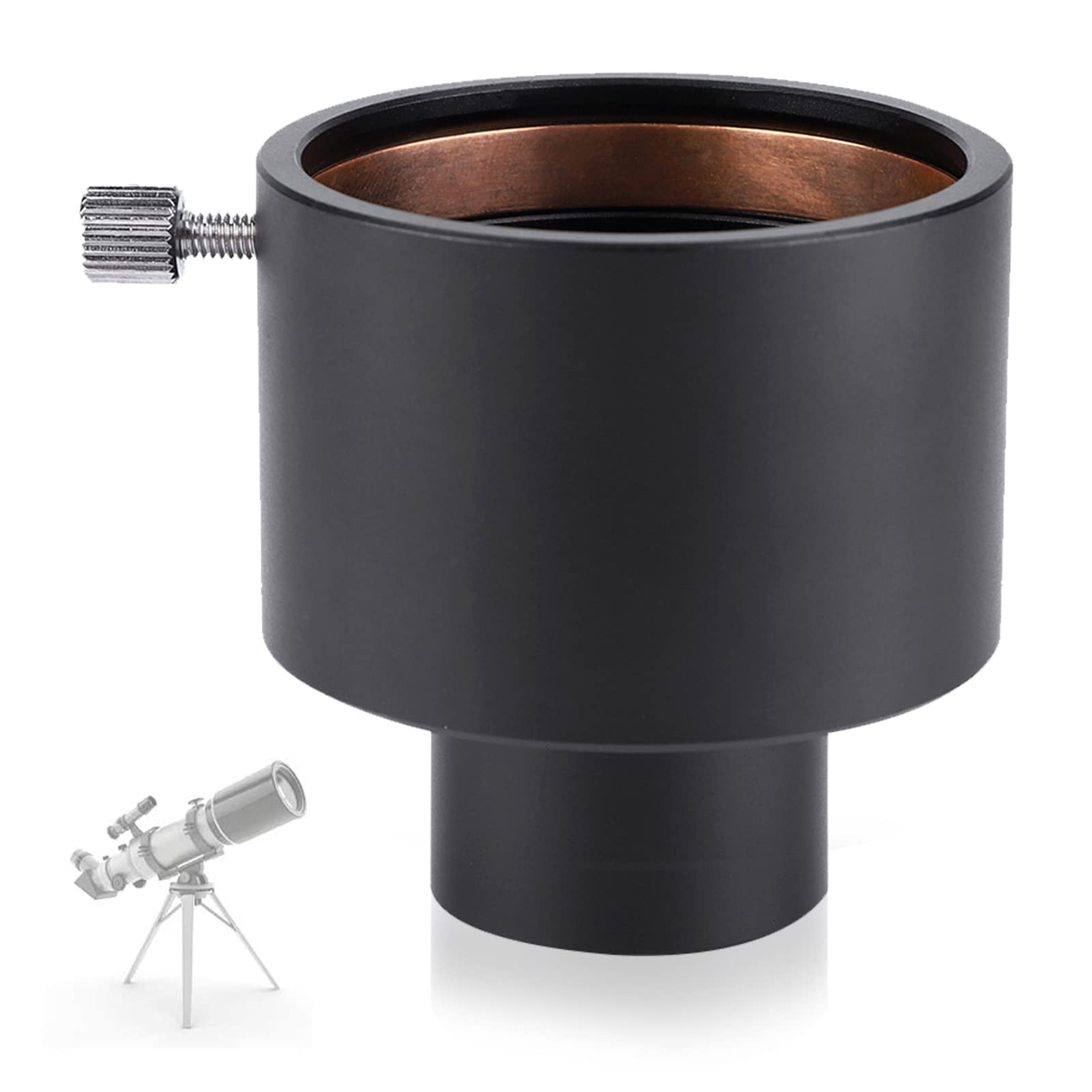 Bindpo Telescopes Mount Adapter,Metal 1.25 Inch to 2 Inch Telescope Eyepiece Adapter 31.7mm to 50.8mm Mount Adapter Compression Ring Fitting