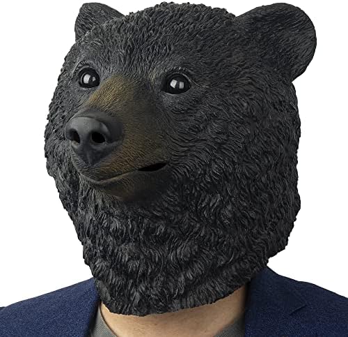 Amazon.com: ifkoo Deluxe Black Bear Mask Novelty Animal Latex Over