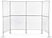 Displays2go Art Display Grids, Floor Standing, Double Sided, Metal Mesh Iron Construction – Silver Finish (AD4PNL)