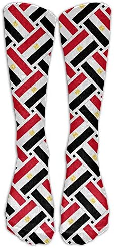 Dutars Egypt Flag Weave Compression Socks Soccer Socks High Socks Long Socks For Running,Medical,Athletic,Edema,Diabetic,Varicose Veins,Travel,Pregnancy,Shin Splints,Nursing.