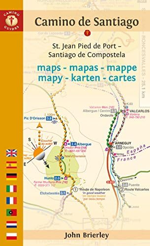 Camino de Santiago Maps: St. Jean Pied de Port - Santiago de Compostela (Camino De Santiago Map Guides) Paperback – January 9, 2018