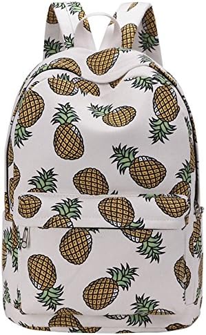 SIPEI Women Backpack For School Teenagers Girls Boys Bags Pineapple Cute back pack Canvas Printing Backpacks Travel Mochila (Pineapple)