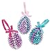 Sparkling Sequined Foam Egg Ornament Craft Kit - Easter Craft Hobby Supplies-makes 12