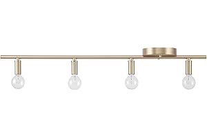 Globe Electric 64000010 29" 4-Light Slim Profile Track Lighting, Matte White, Track Ceiling Light, Track Lighting Kit, Vintag