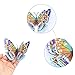 48 PCS 3D Luminous Double Wing Colorful Butterfly Wall Stickers DIY Art Rainbow Decor Crafts for Party Cosplay Wedding Offices Bedroom Living Room Magnets and Glue Sticker Set