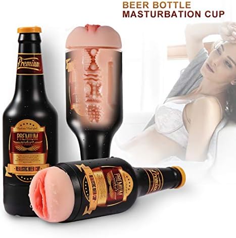 Realistic-Pusseys Adult Pocket Sleeve Toys for Male Games Real Soft Model (Beer Bottle Shape)