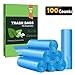 Small Trash Bags 4-6 Gallon Biodegradable Garbage Bags,Unscented Leak Proof Compostable Bags Wastebasket Liners for Office,Home,Bathroom, Bedroom,Car,Kitchen,Pet (100 Counts, Blue) primary