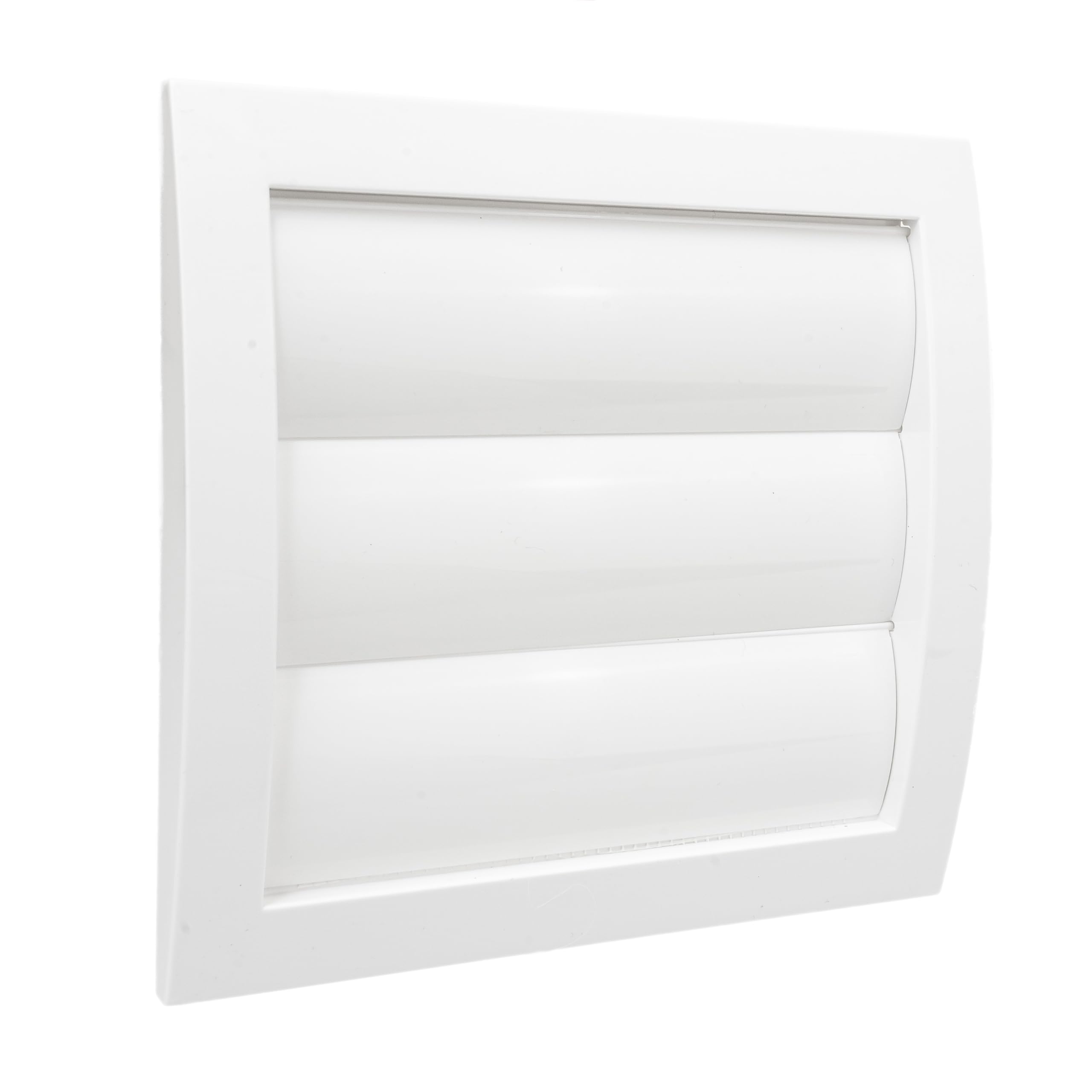 Ventilation Grille with Movable Slats, Venetian Blind, Closing Grille Backflow FlapMade from ABS plastic.Vcd., white