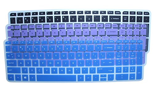 UPC 753210236843, CaseBuy Silicon Keyboard Cover(Set of 3) for HP ENVY x360 15.6&quot; m6-w** m6-p** m6-ae** m6-w010dx m6-w011dx m6-w101dx m6-w102dx m6-w154nr m6-p113dx m6-p014dx m6-p013dx(Black+Blue+Purple)