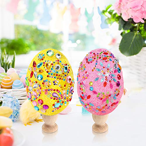 Shindel DIY Easter Egg, 2PCS Foam Decorative Easter Egg Ornaments Easter Day Party Decoration