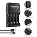 POWEROWL Rechargeable AA and AAA Batteries with Advanced Individual Cell Battery Charger(Updated), 4 x 2800mAh AA & 4 x 1000mAh AAA