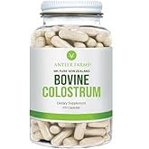 Antler Farms 100% Pure New Zealand Bovine Colostrum, 220 Capsules, 600mg - Grass Fed, Pasture Raised, Clean Sourced, Cold Processed, Undiluted, High IgG Content
