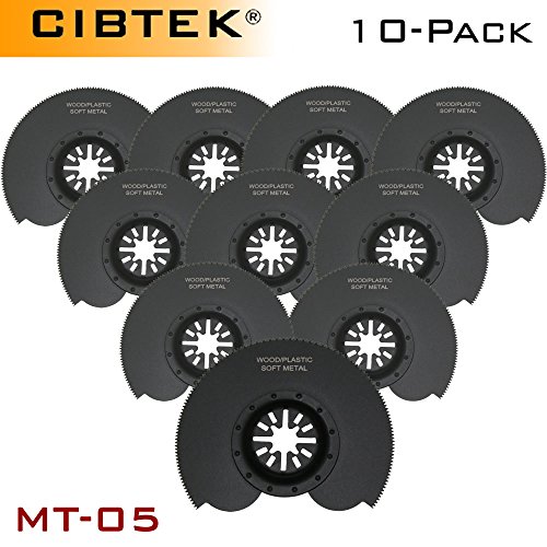 (10 PACK) Segmented Circular Cut Oscillating Multi Tool Saw Blades for Fein Multimaster Bosch Craftsman Dremel Multi-max Ridgid Chicago