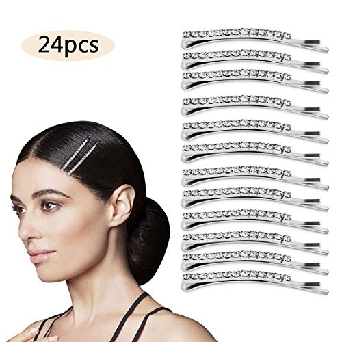 Rhinestone Bobby Pins, Small Crystal Bobby Pins, Bobby Pins Bulk for Lady Women Girls, Hair Clips Pin(24 Pcs) - Thumbnail 7