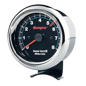 Sunpro CP7901 Super Tachometer II - Black Dial ... sunpro super tach gauges wiring 