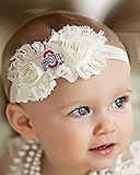 Ohio State Buckeyes Baby/ Toddler Shabby Flower Bow Headband (Newborn - 3 mo./ 13