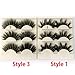 3D Mink Hair False Eyelashes Criss-cross Wispy Fluffy 25mm Lashes Handmade Eye Makeup Tools
