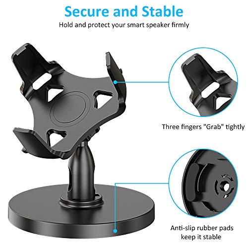 Pobon Table Holder for Dot 2nd Generation & Xiaomi AI Speaker, 360° Adjustable Desktop Stand Mount for Smart Speaker, Improves Sound Visibility and Appearance, Dot Accessories