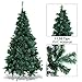 Goplus 8ft Artificial Christmas Tree with Solid Metal Stand for Holiday Indoor and Outdoor Decoration, Green