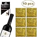 Vodolo (Set of 10) Wine Bottle Stopper - Wine Protector Air Vacuum Stoppers Beverage Bottle Stoppers Reusable Wine Bottle Sealers Food Grade Latex & Air-Tight Grip To Keep Wine Fresh, Black