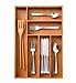 Seville Classics Bamboo Eco-Conscious Organizer Tray Kitchen Home Office Pantry Junk Drawer Utensils, Flatware, Silverware, Cutlery, Pens, (Large)