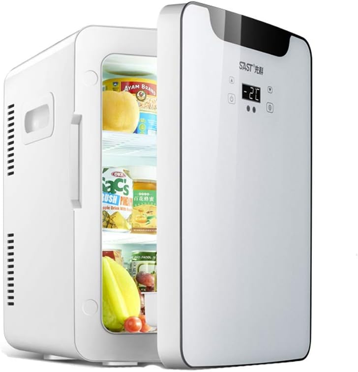 Mini refrigerator 25L household small refrigeration refrigerator convenient to carry cars using small refrigerator,50 * 37.2 * 30.9cm (Color : White)