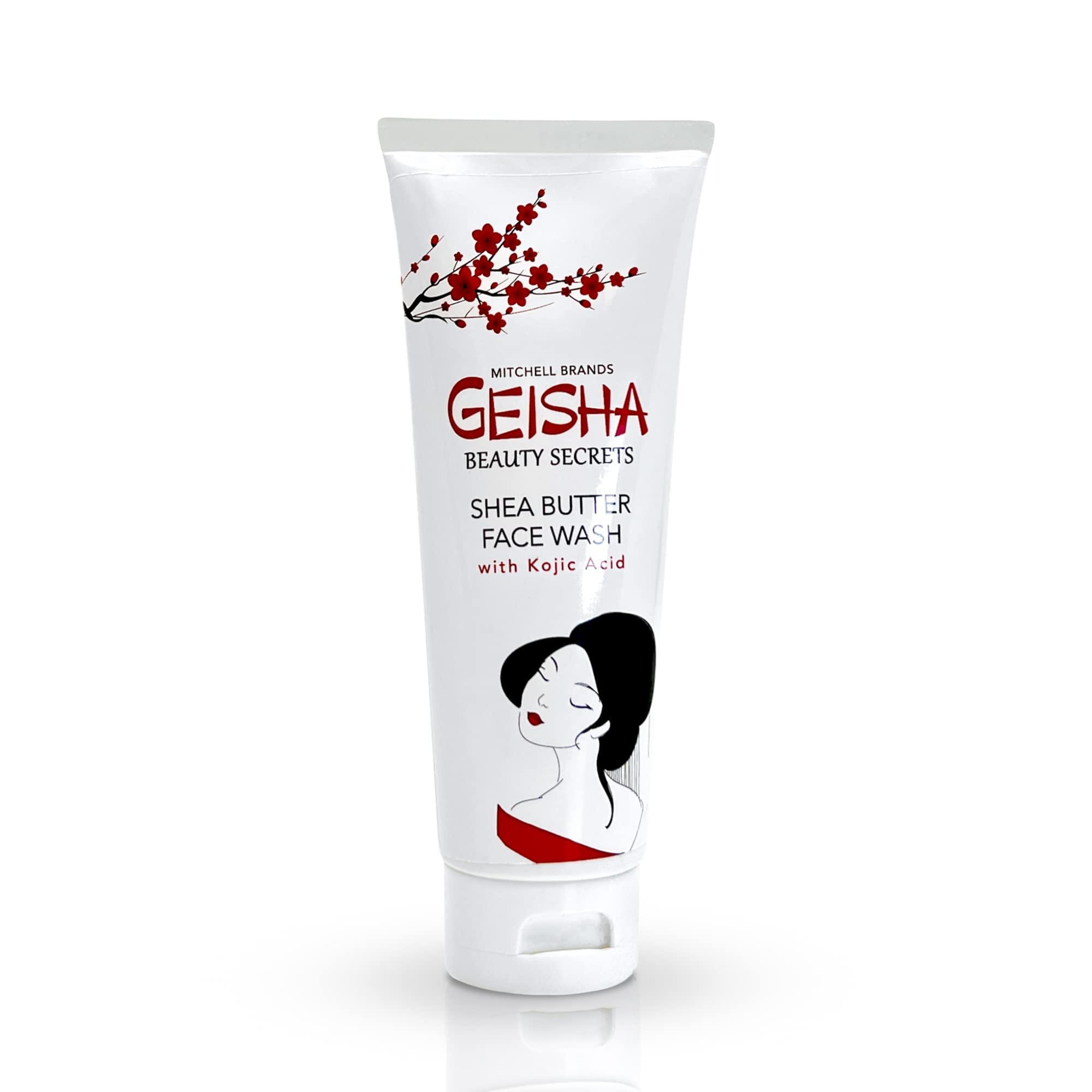 Geisha, Kojic Acid Face Wash - 4.4 Fl oz / 118ml, Uneven Skin Tone, with Shea Butter and Coconut Oil