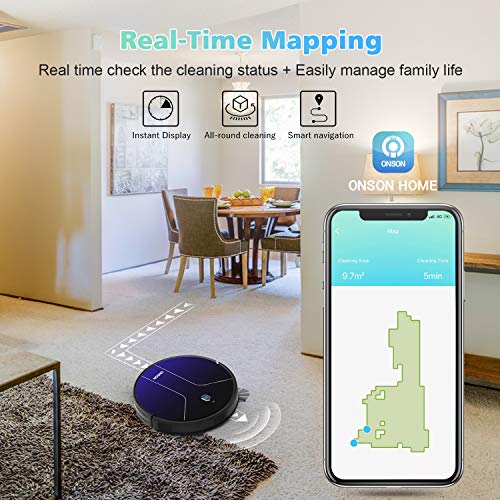Robot Vacuum, GOOVI by ONSON 2100Pa Robotic Vacuum Cleaner with Mapping