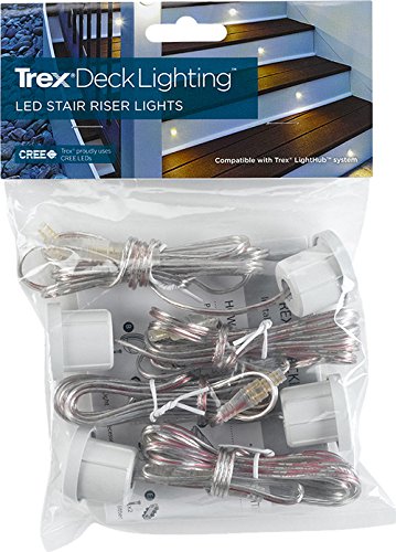 LED Stair Light- Classic White, (4- pack), WTRISERLED4PKC