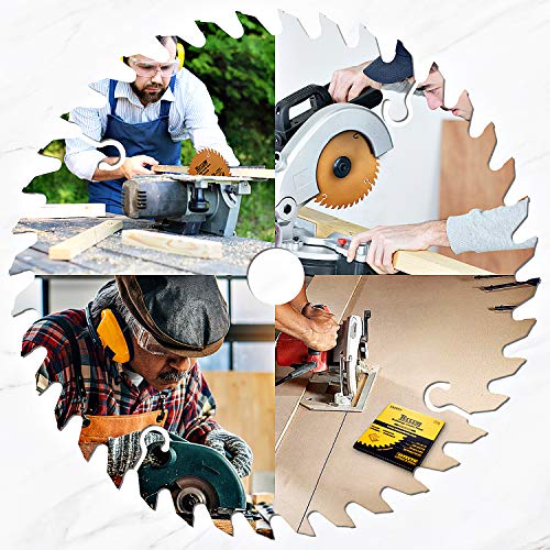 TECCPO Hoja de Sierra Circular TCT de 185 mm x 20 mm, 40 Dientes, Hojas de Madera, Compatibles con Todas las Marcas de Sierras Circulares - TACB22A - Imagen 7